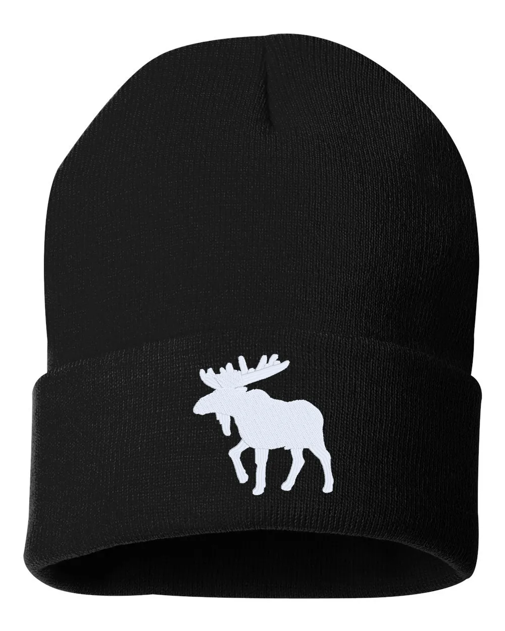 MOOSE Embroidered Cuffed Beanie Hat