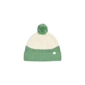 MORI Knitted Colourblock Beanie - Kashmir Green