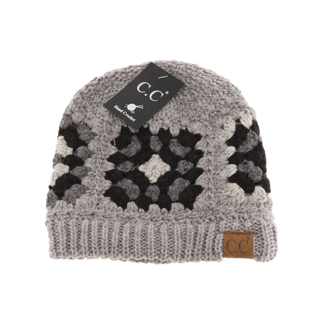Multicolor Crochet C.C. Beanie