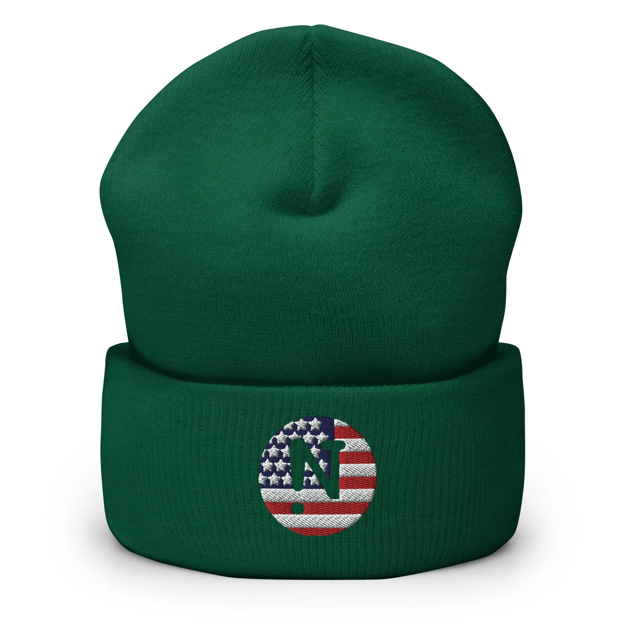 !N US Flag Cuffed Beanie