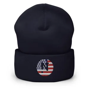 !N US Flag Cuffed Beanie