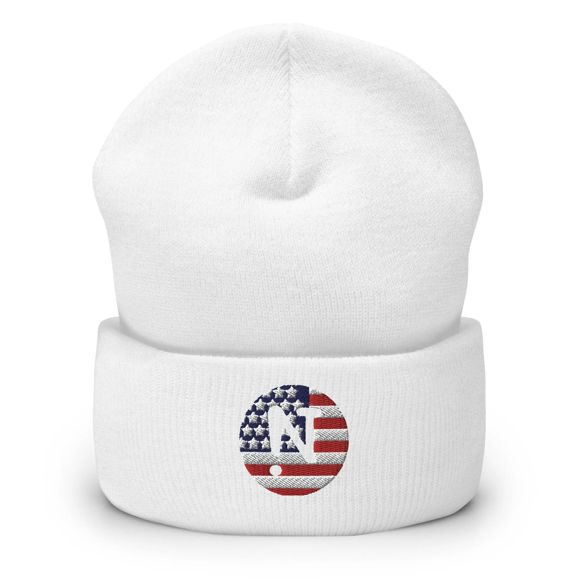 !N US Flag Cuffed Beanie