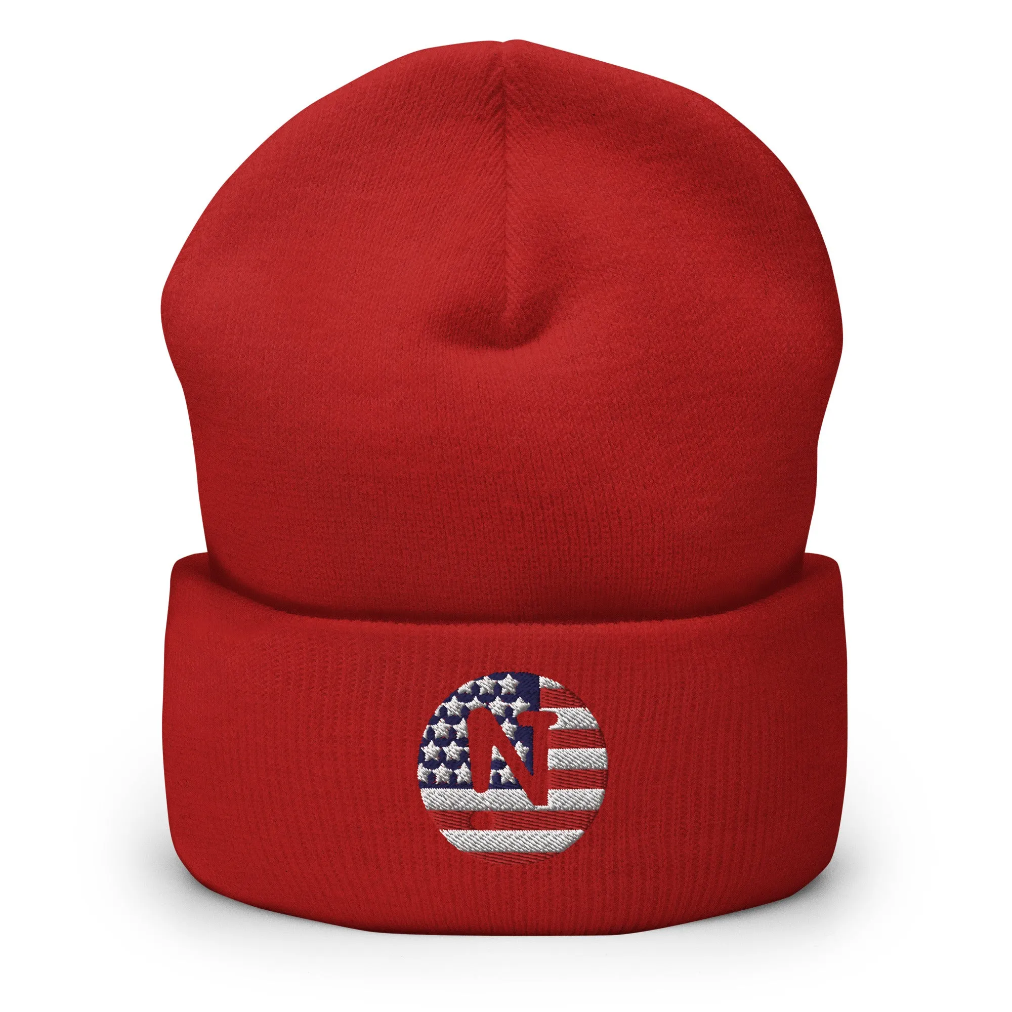 !N US Flag Cuffed Beanie