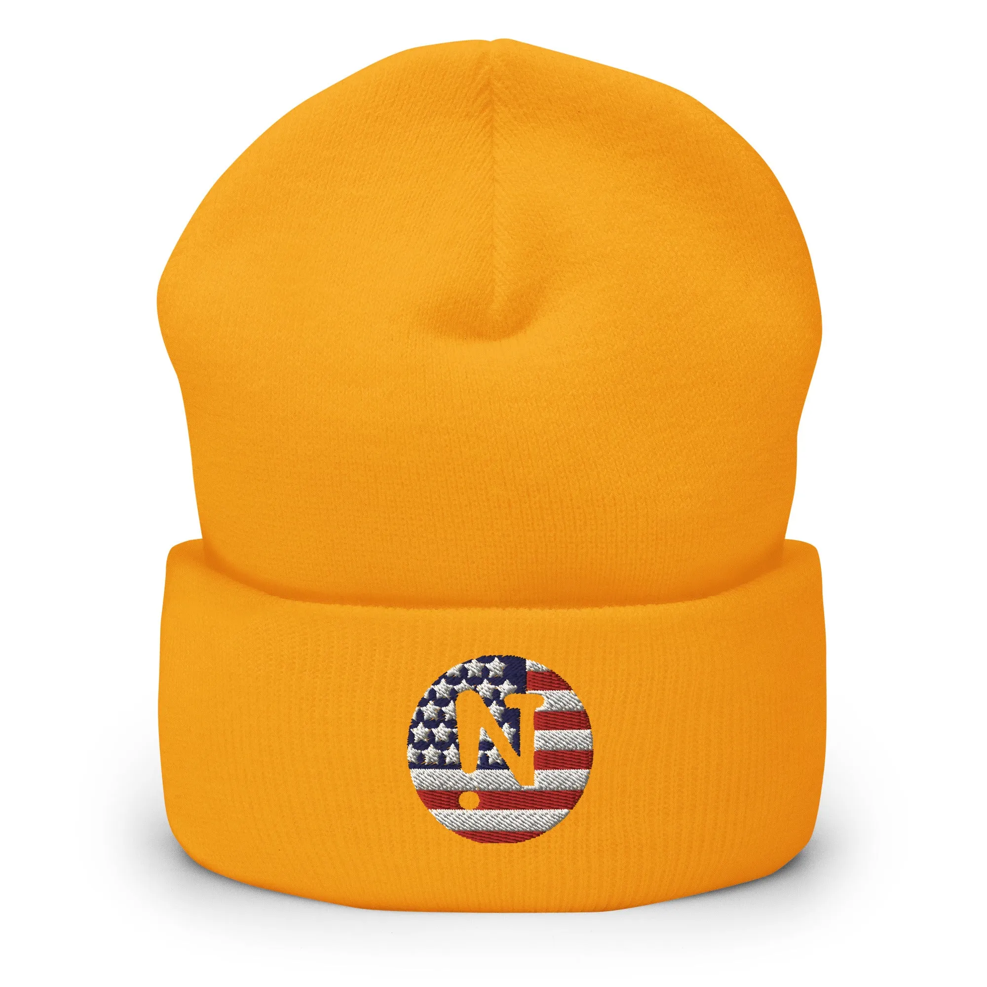 !N US Flag Cuffed Beanie