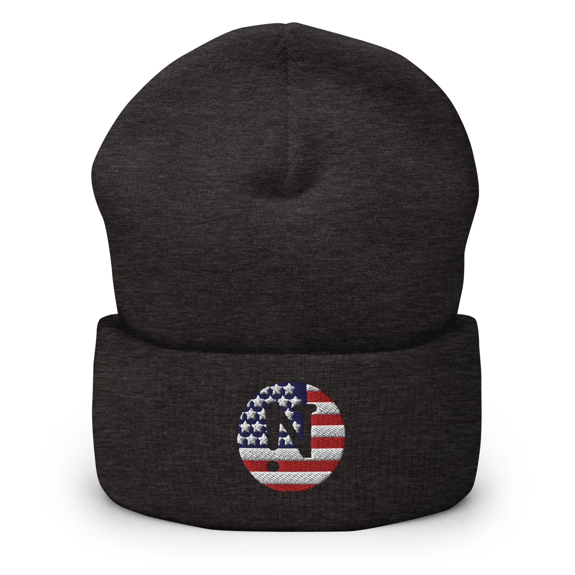 !N US Flag Cuffed Beanie