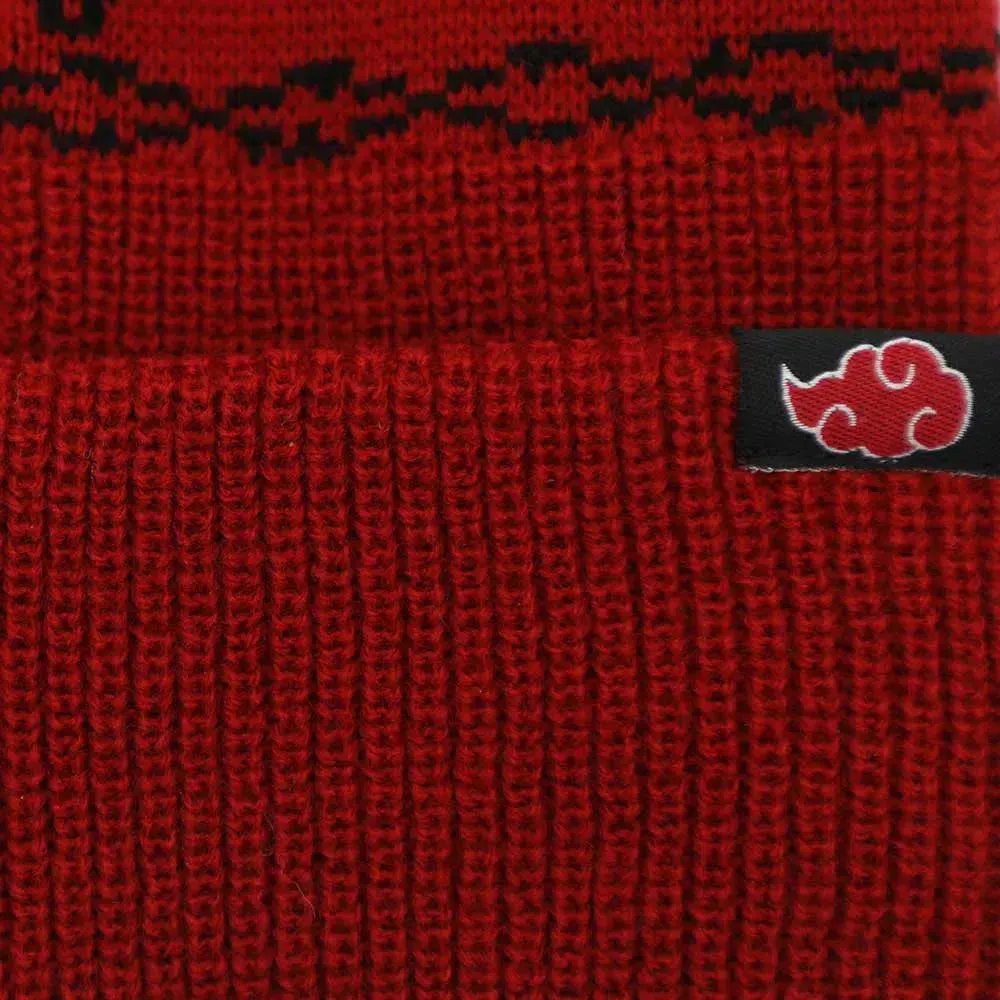 Naruto - Akatsuki Red Cuff Beanie Hat (Embroidered) - Bioworld