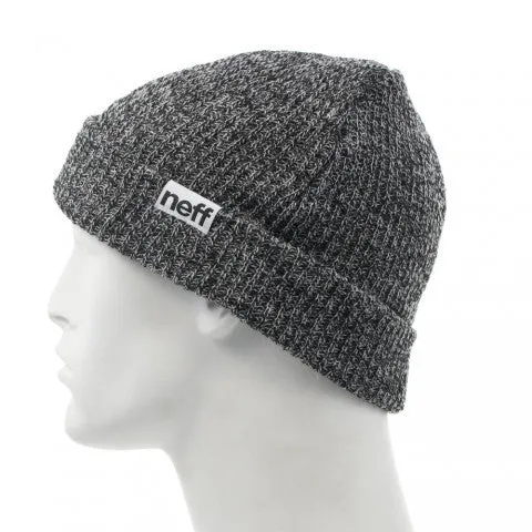 Neff Fold Heather Beanie - Black/White