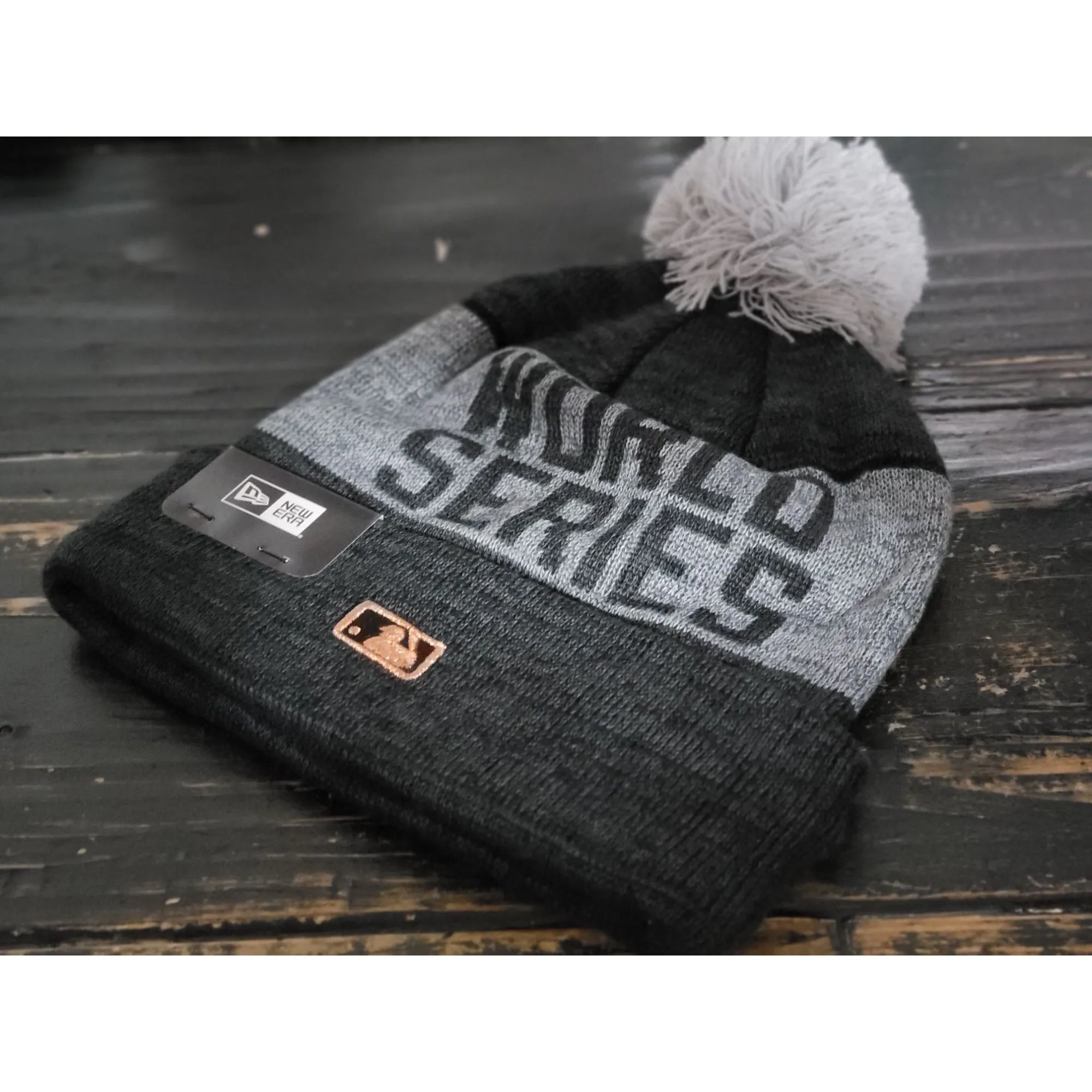 New Era Houston Astros World Series Champ Grey/Bronze Beanie Hat OS