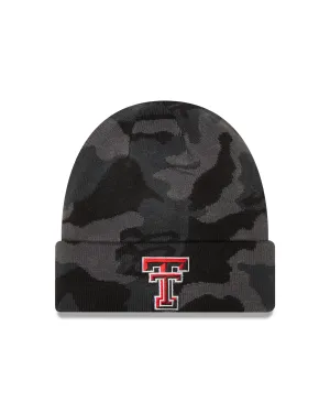 New Era Texas Tech Double T on Tonal Camo Cuffed Beanie