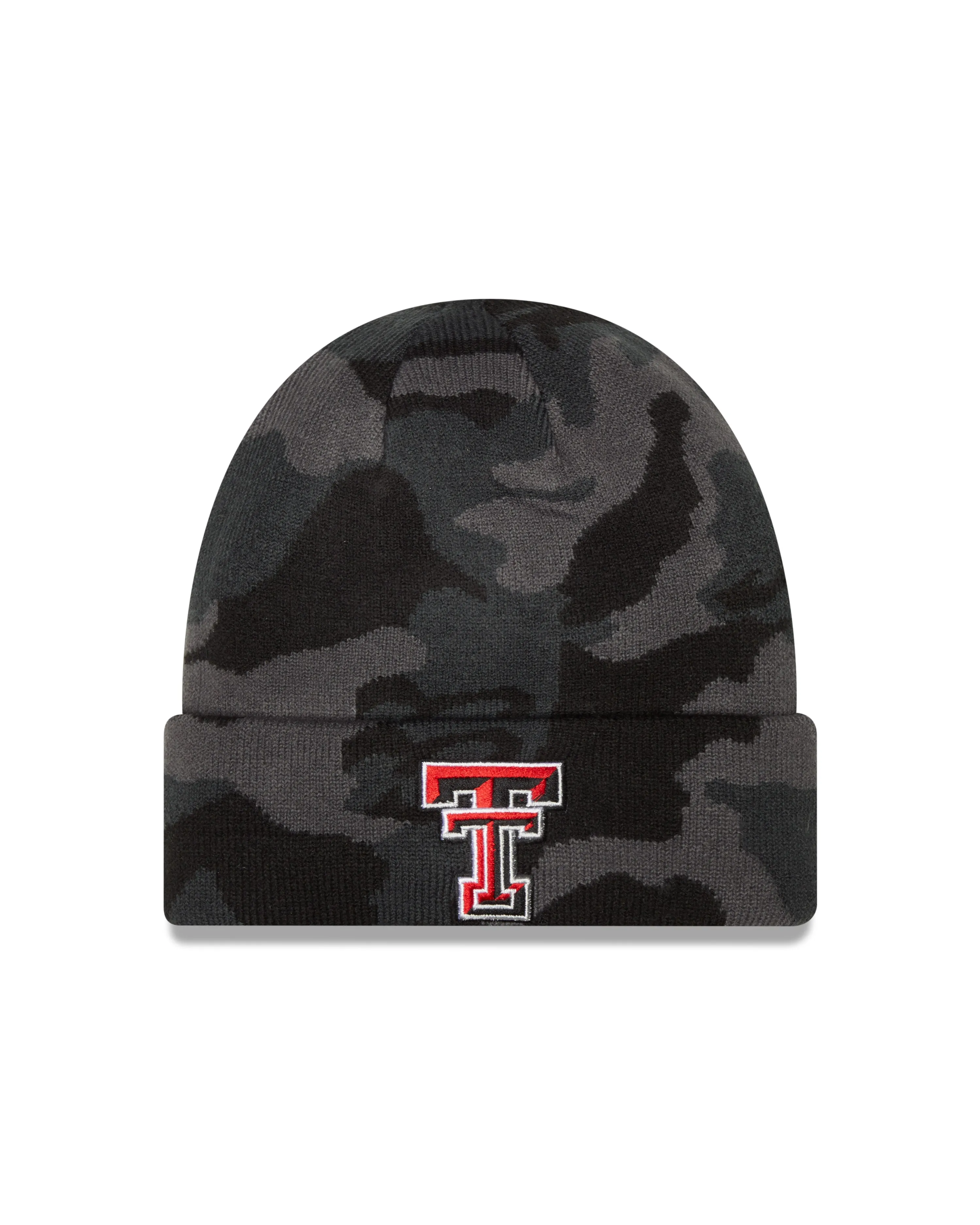 New Era Texas Tech Double T on Tonal Camo Cuffed Beanie