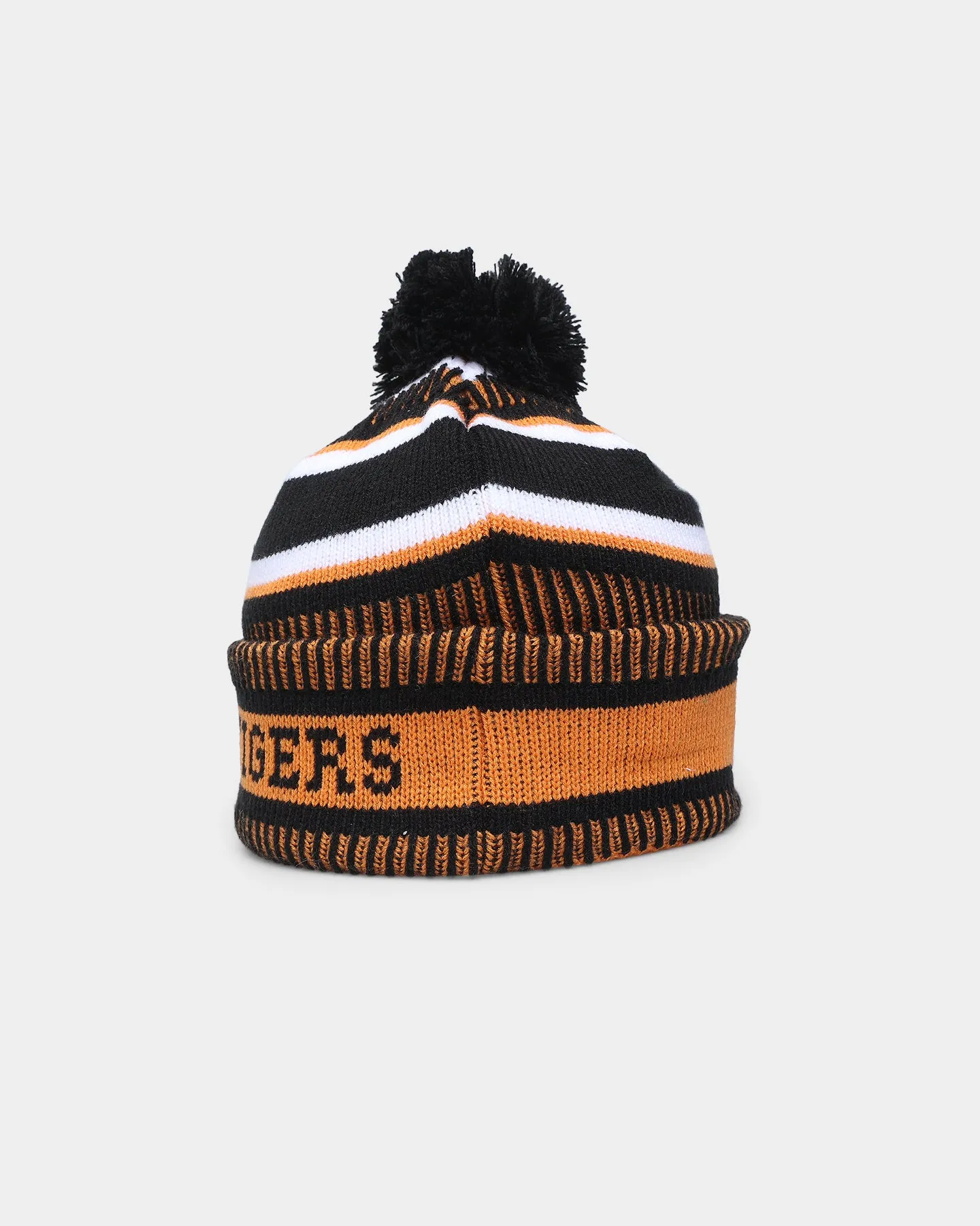 New Era West Tigers NRL Kick Off 2022 Pom Wordmark Beanie Black