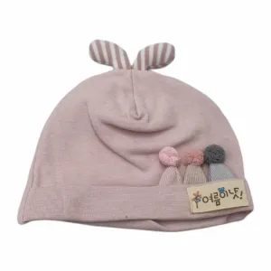 Newborn Baby Cotton Beanies MY-307-PINK