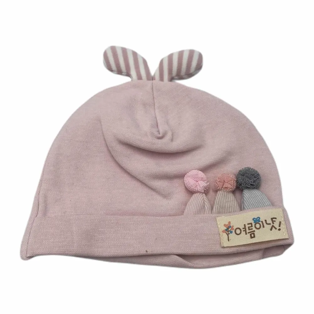 Newborn Baby Cotton Beanies MY-307-PINK
