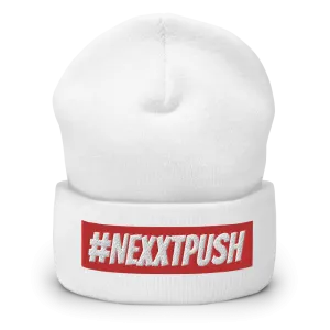 #Nexxtpush Red Bar Cuffed Beanie