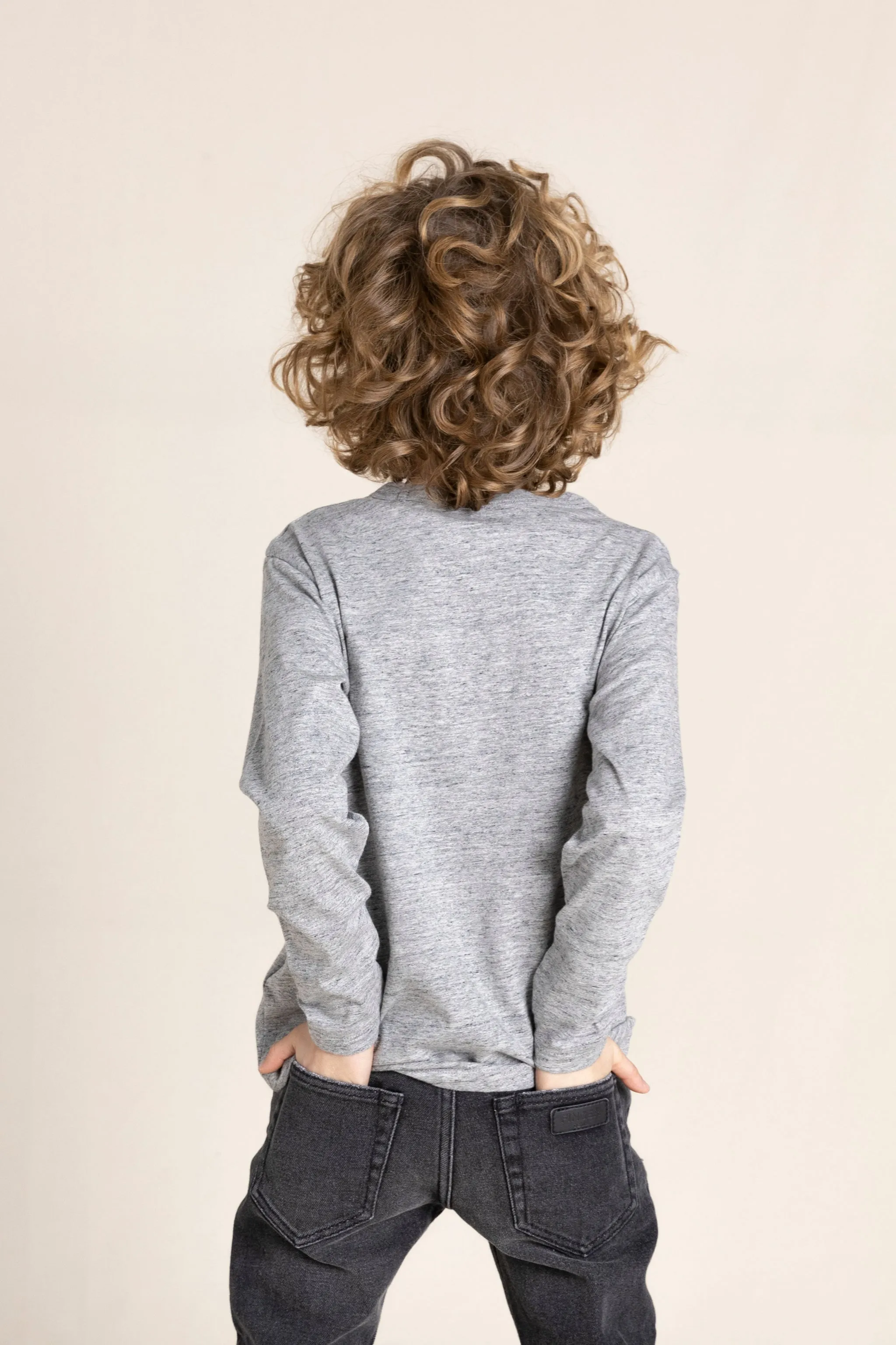 NICO Heather Grey Blue Skate - Long sleeve T-Shirt