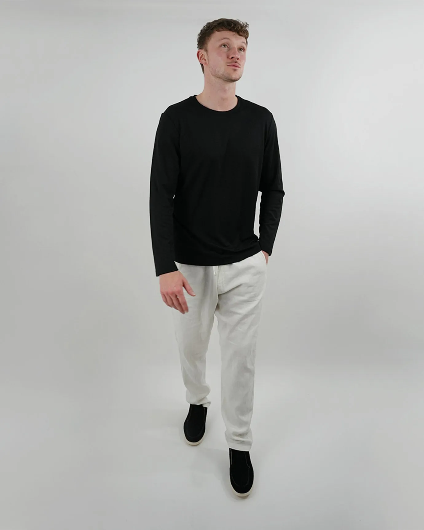 Non Iron Mulberry Silk Long Sleeve t-shirt