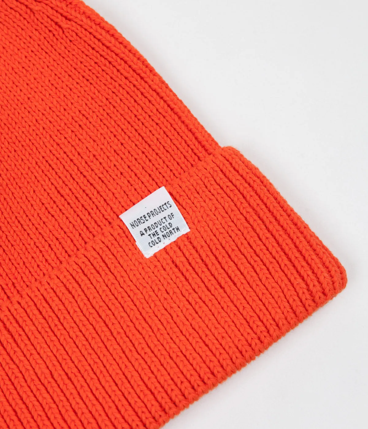 Norse Projects Norse Cotton Watch Beanie - Coral Red