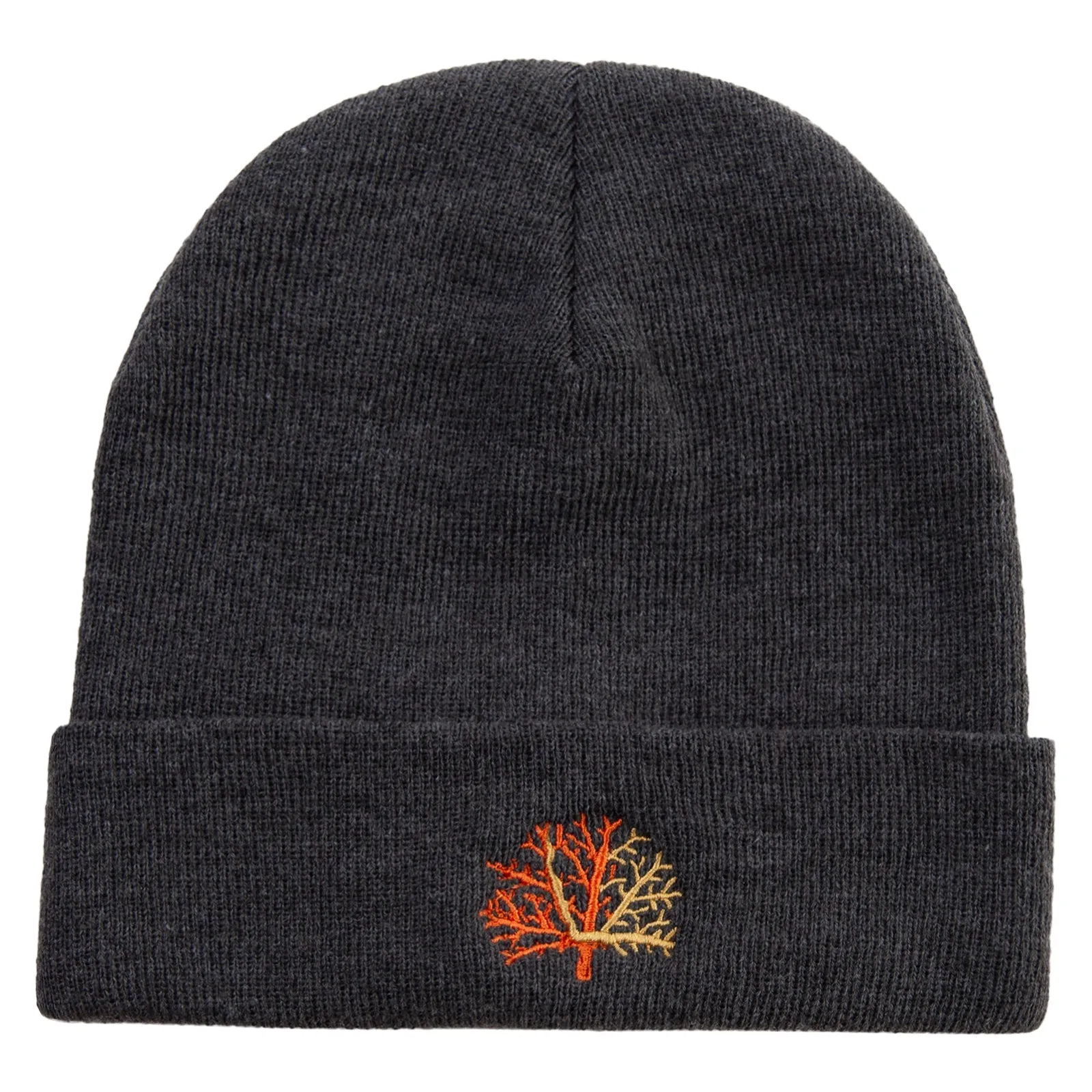 Orange Coral Logo Embroidered Big Size Acrylic Long Beanie