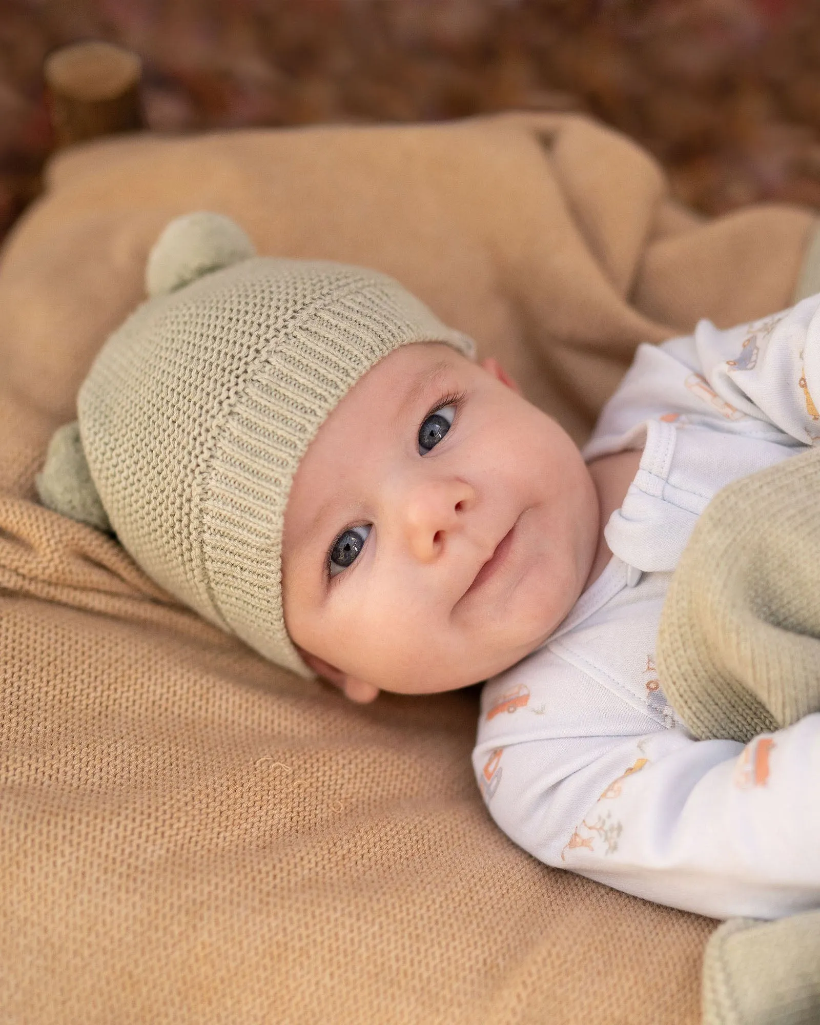 Organic Beanie Snowy - Mist