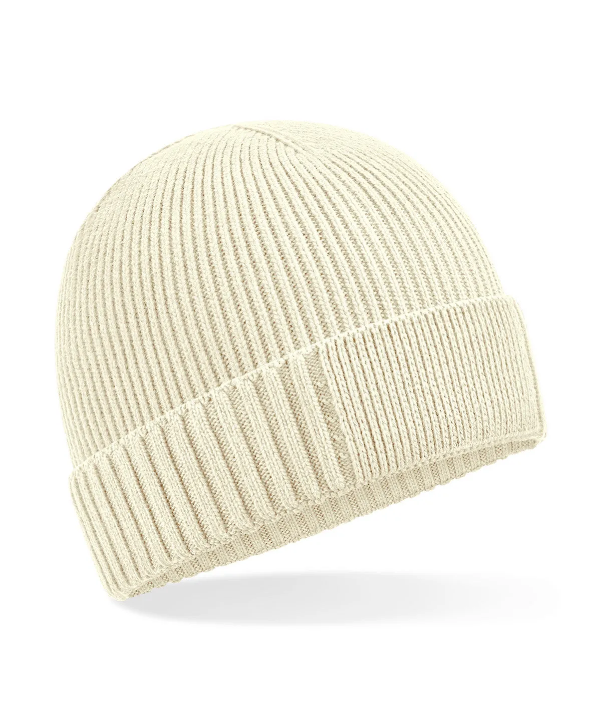 Organic cotton engineered patch beanie | Sand