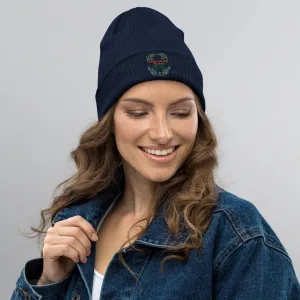 Organic Cotton Ribbed Beanie - There is no place like home - Soft and Stylish Winter Accessory
