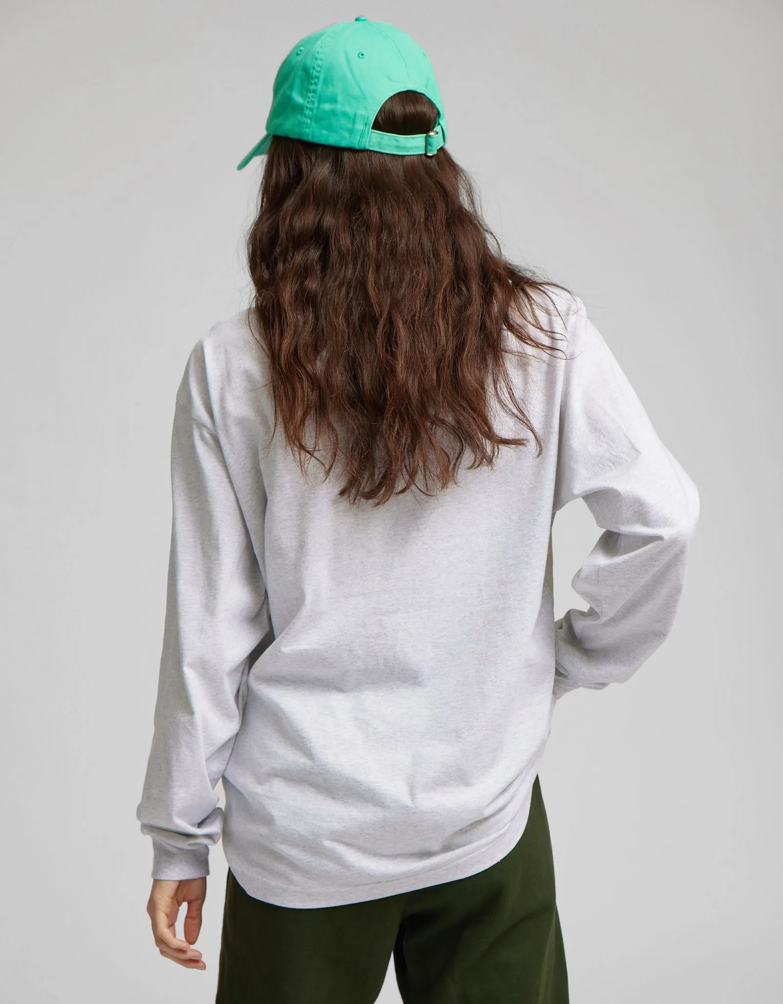 Oversized Organic LS T-shirt - Navy Blue
