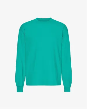 Oversized Organic LS T-shirt - Tropical Sea