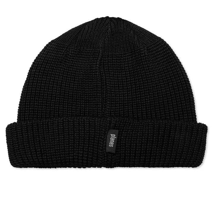 PAPER PLANES BLACK WHARFMAN BEANIE