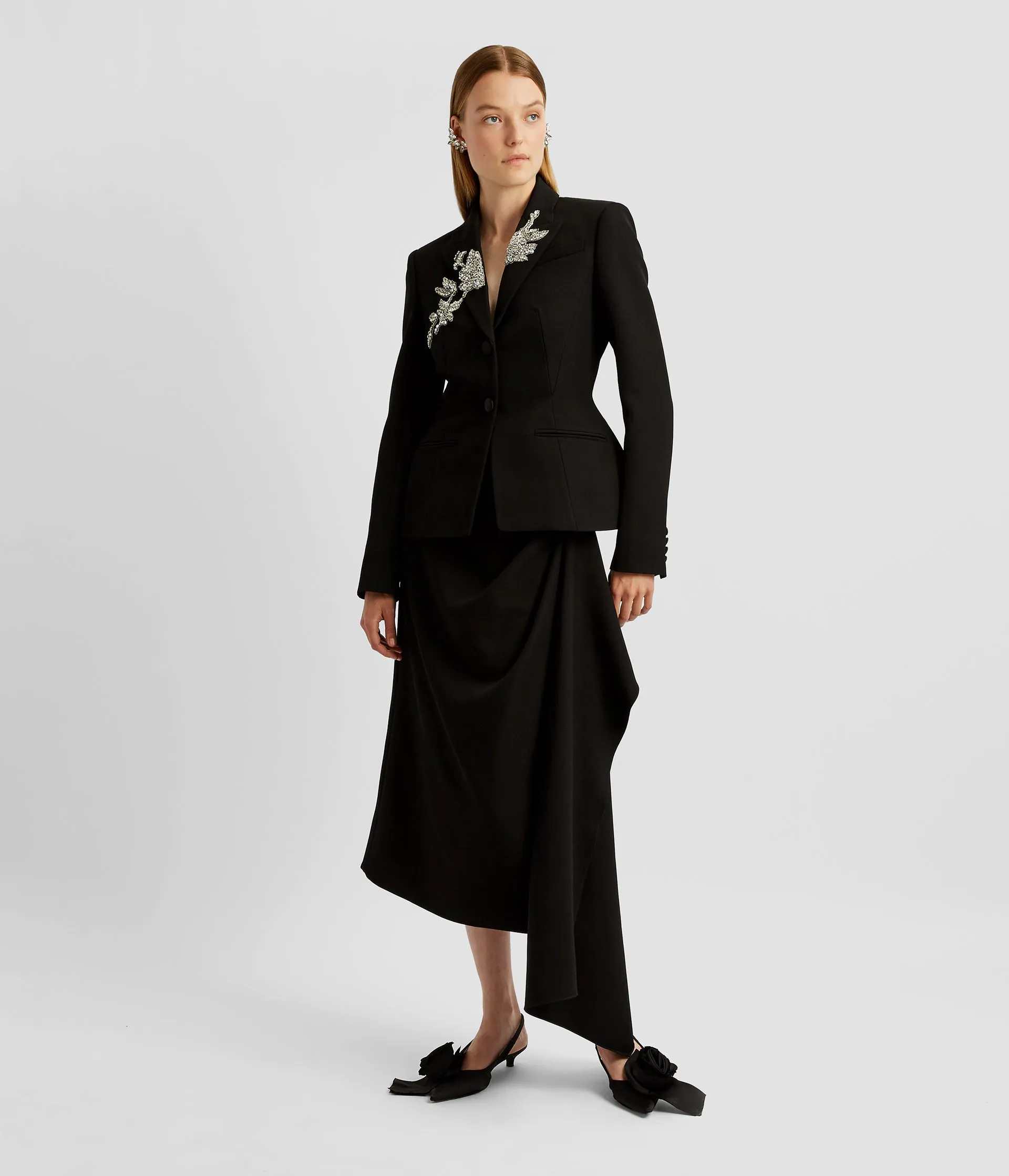 Pencil Skirt With Drape Detail