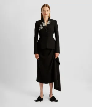 Pencil Skirt With Drape Detail