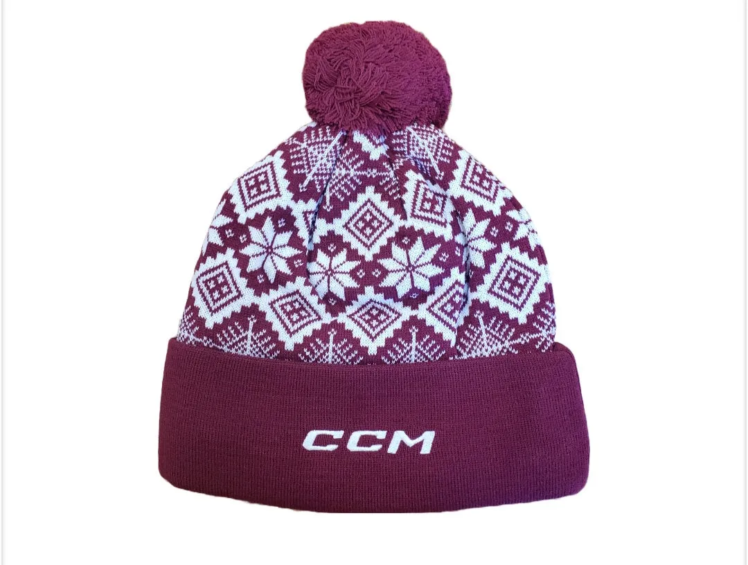Petes CCM Pom cuff knit toque