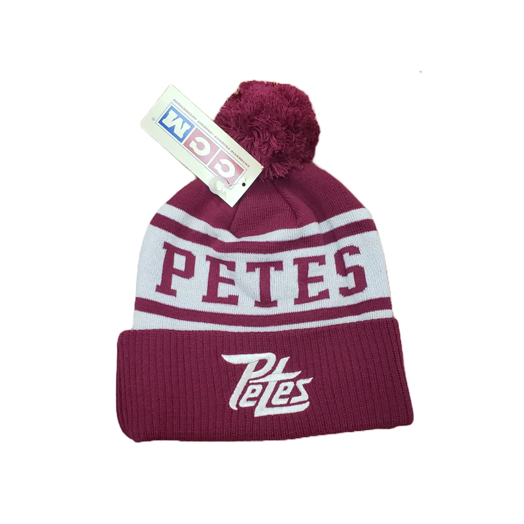 Petes CCM Pom cuff knit toque