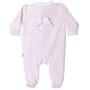 Pink Cotton Angel Footie