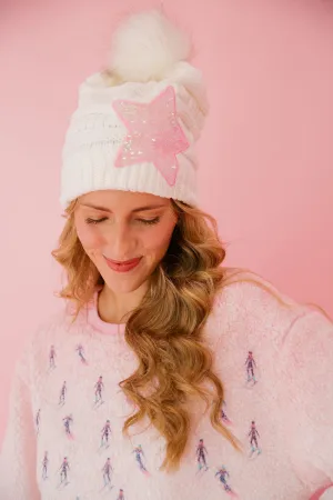 PINK STAR BEANIE