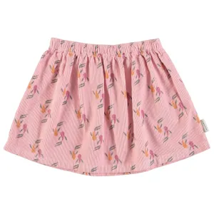 Piupiuchick Pink Corderoy Skirt-Pink w Fish - Short & Longer Length