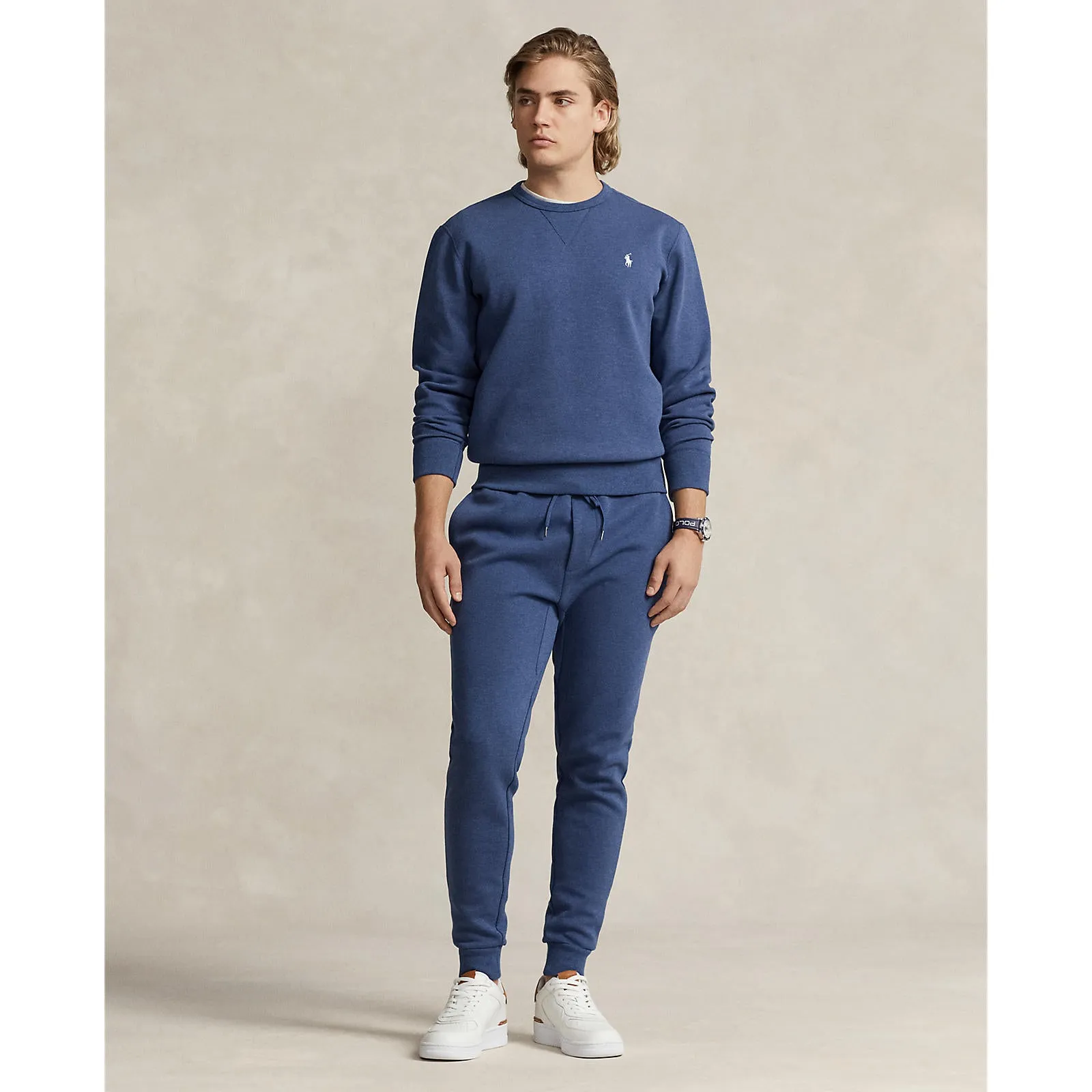 Polo Ralph Lauren - Double-Knit Crew Neck Sweatshirt - Blue Heather