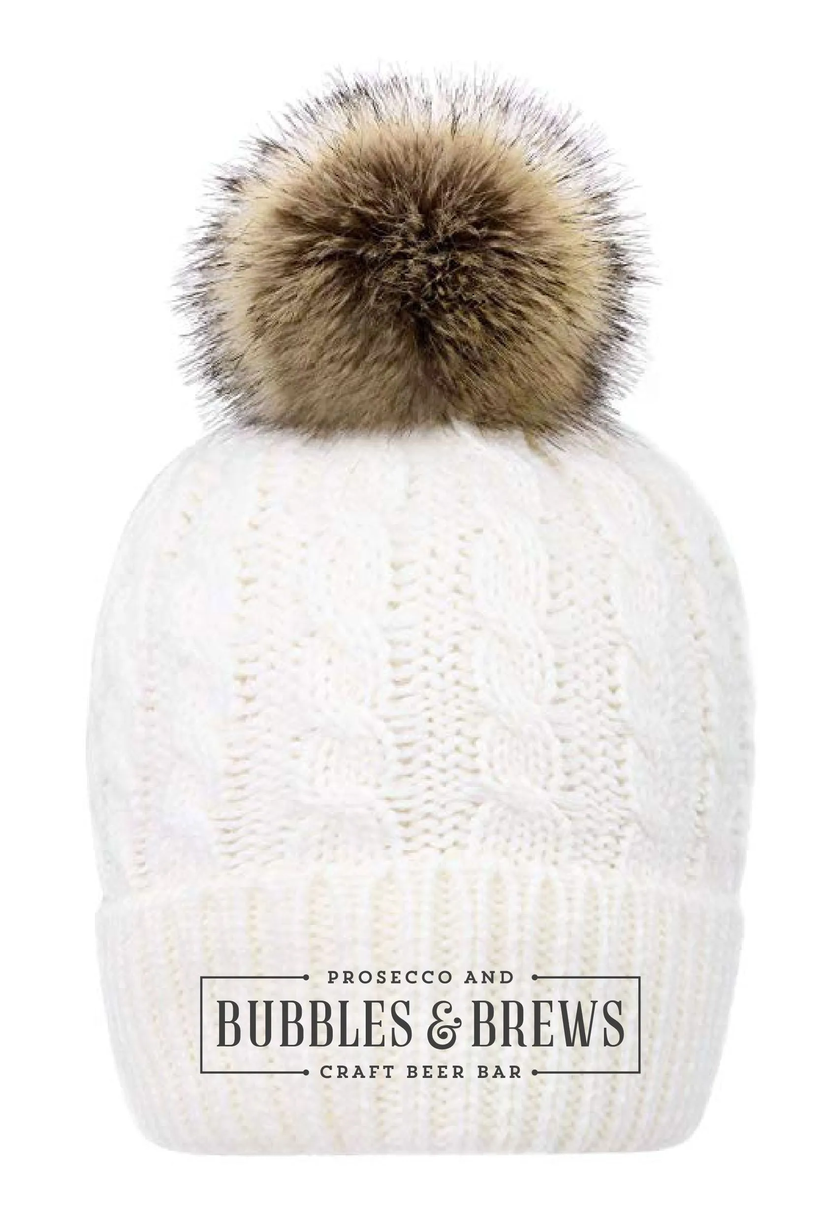 Pom-Pom Bubbles and Brews Beanie