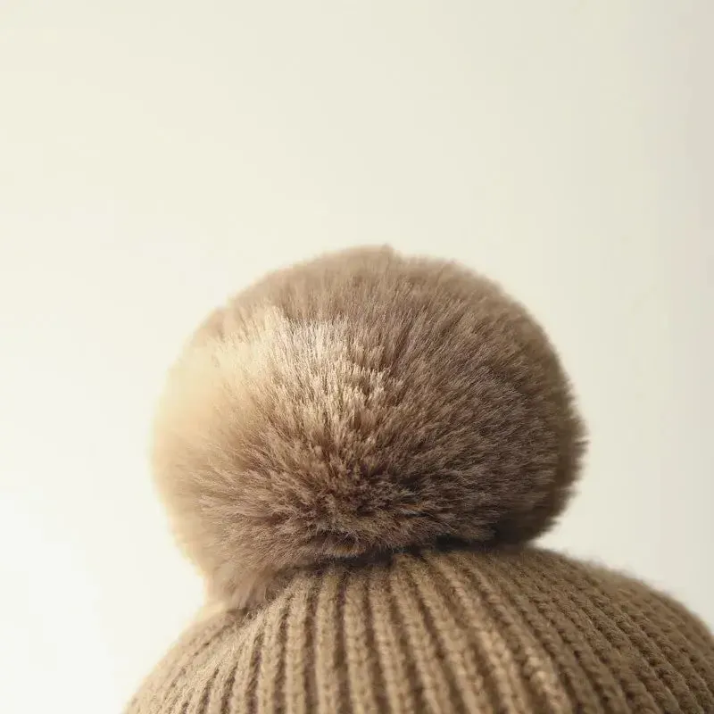 Pompom Earflap Winter Beanie