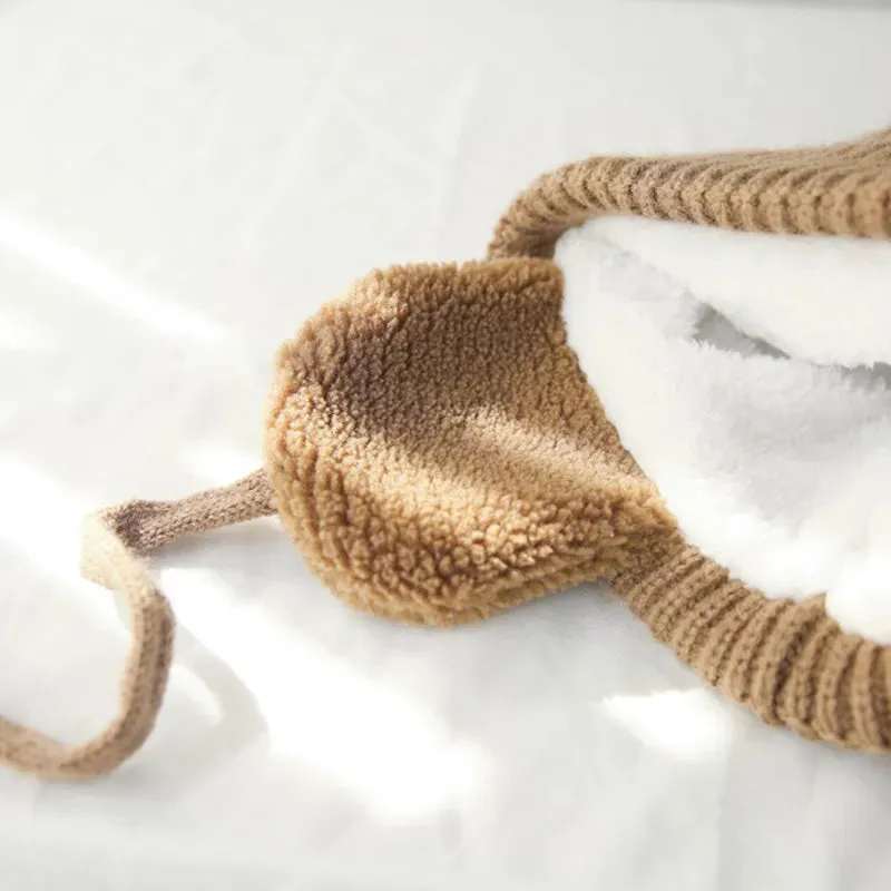 Pompom Earflap Winter Beanie