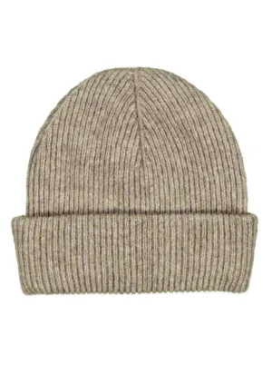 Possum Merino Silk Fine Rib Beanie Mocha
