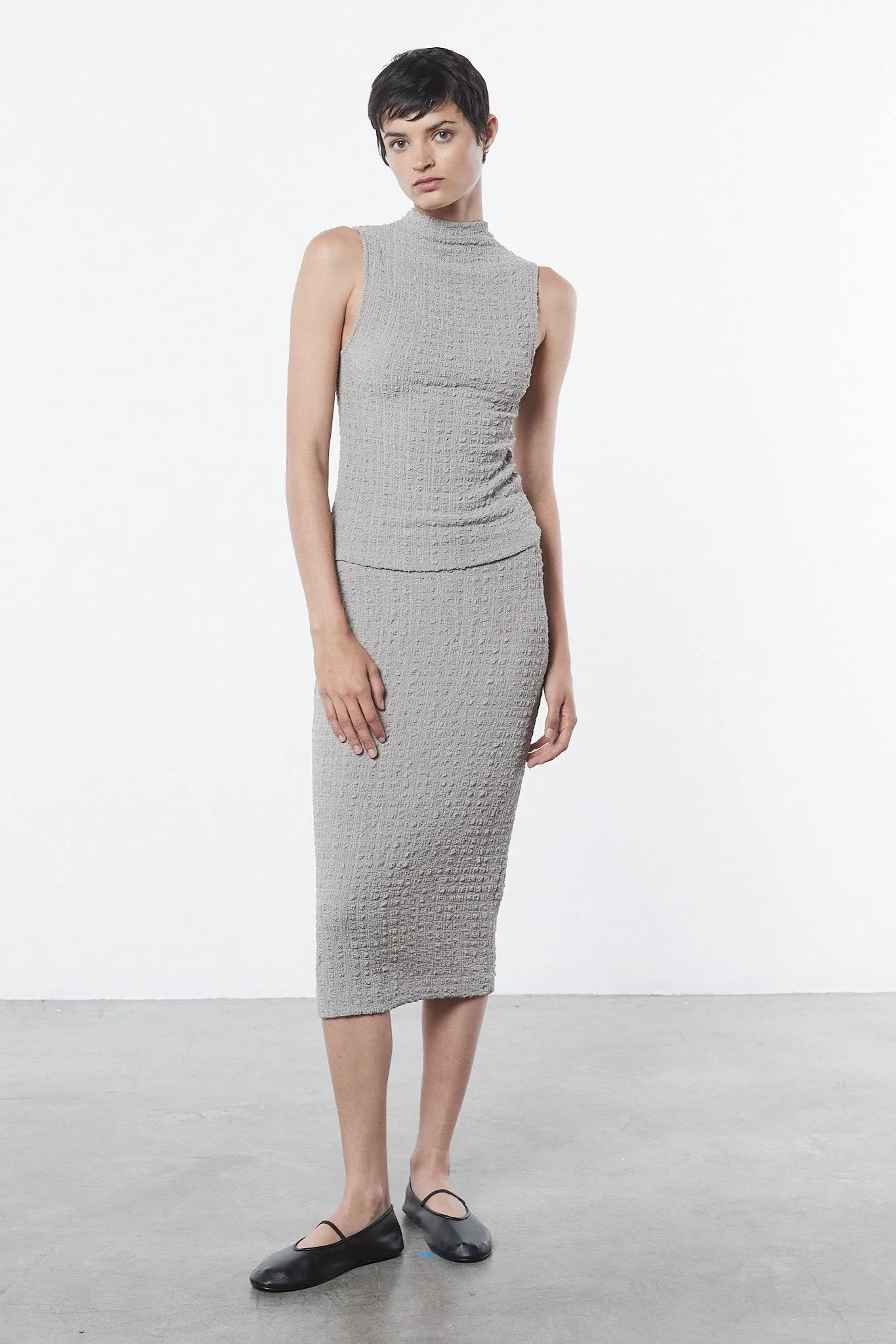 Puckered Pencil Skirt