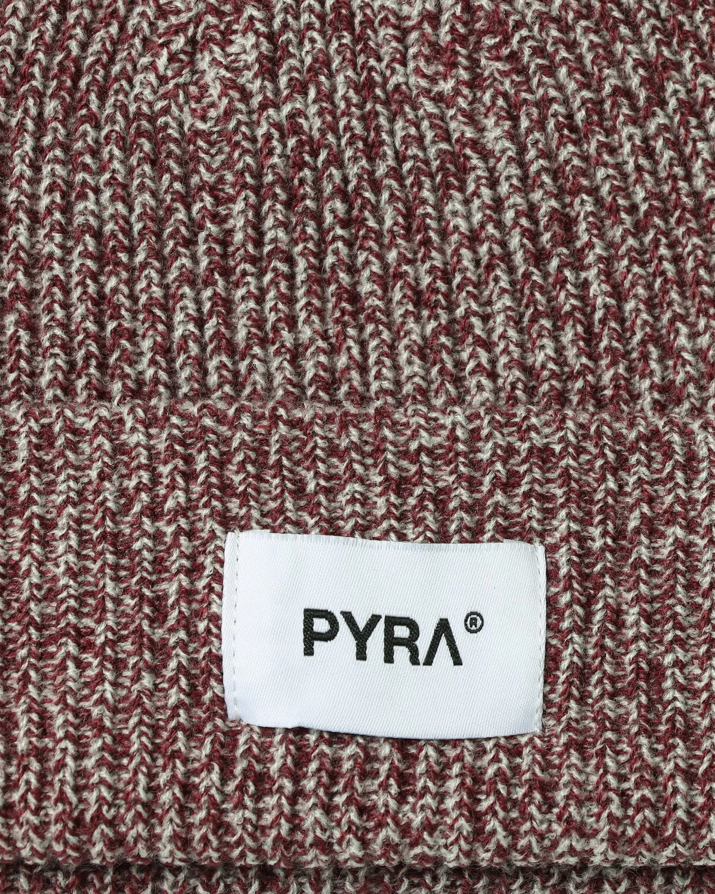 PYRA Alpine Rolled Badge Beanie Burgundy