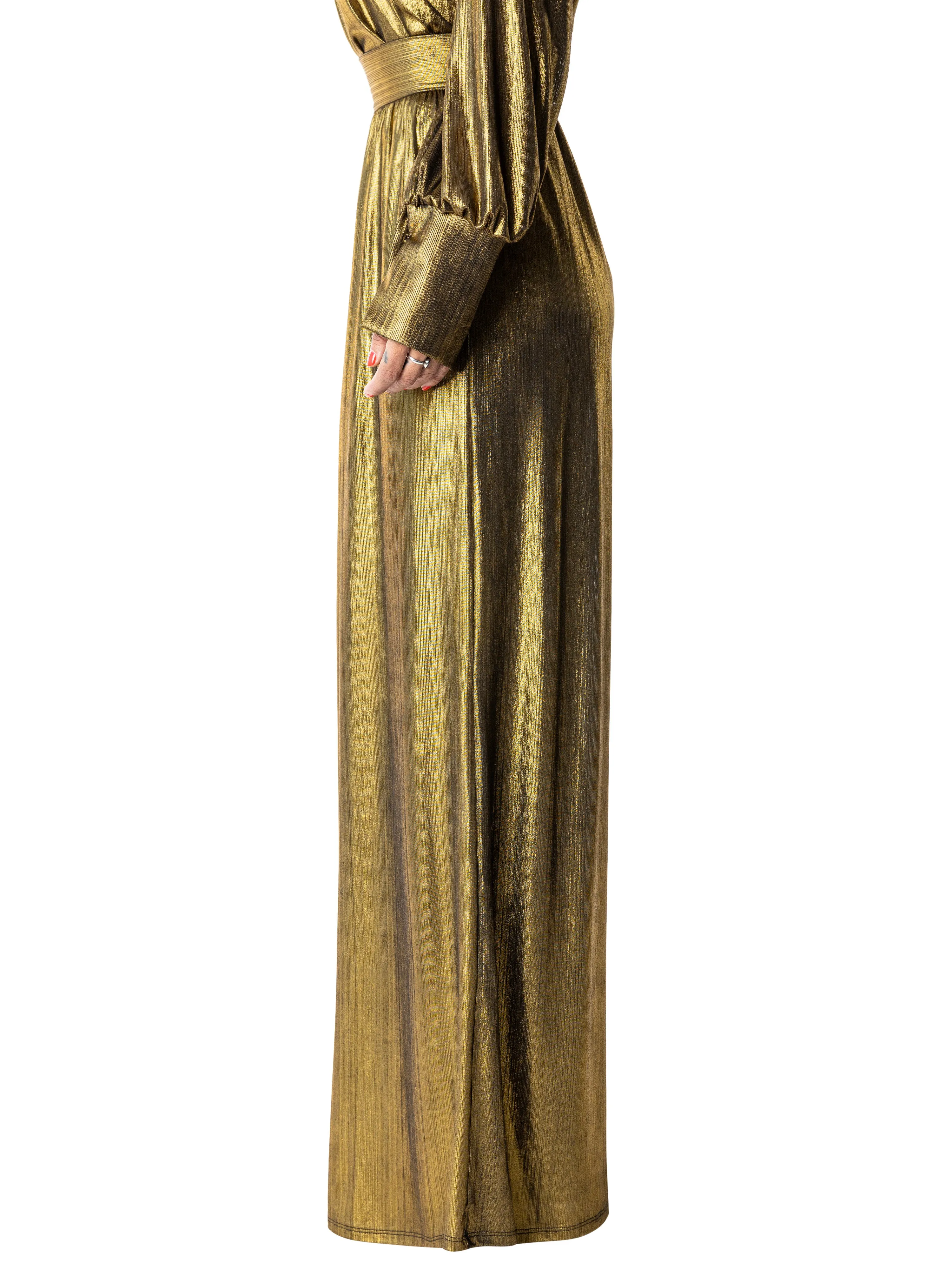 "Blythe" Gold Stretch Pants