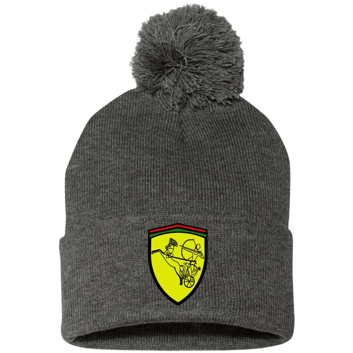 Ramses II Victory EMB Pom Pom Knit Cap
