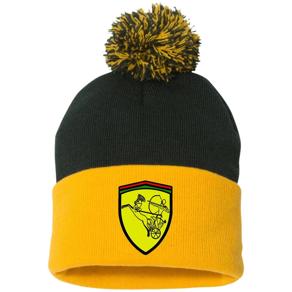 Ramses II Victory EMB Pom Pom Knit Cap
