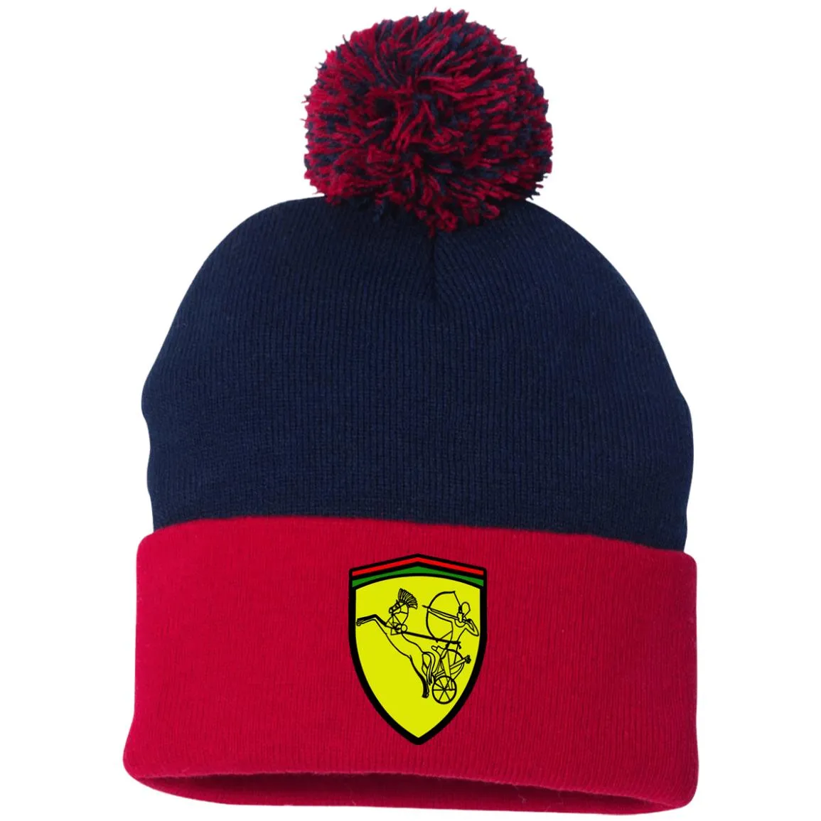 Ramses II Victory EMB Pom Pom Knit Cap
