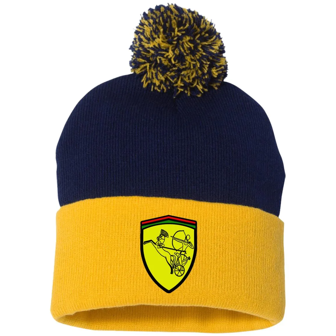 Ramses II Victory EMB Pom Pom Knit Cap