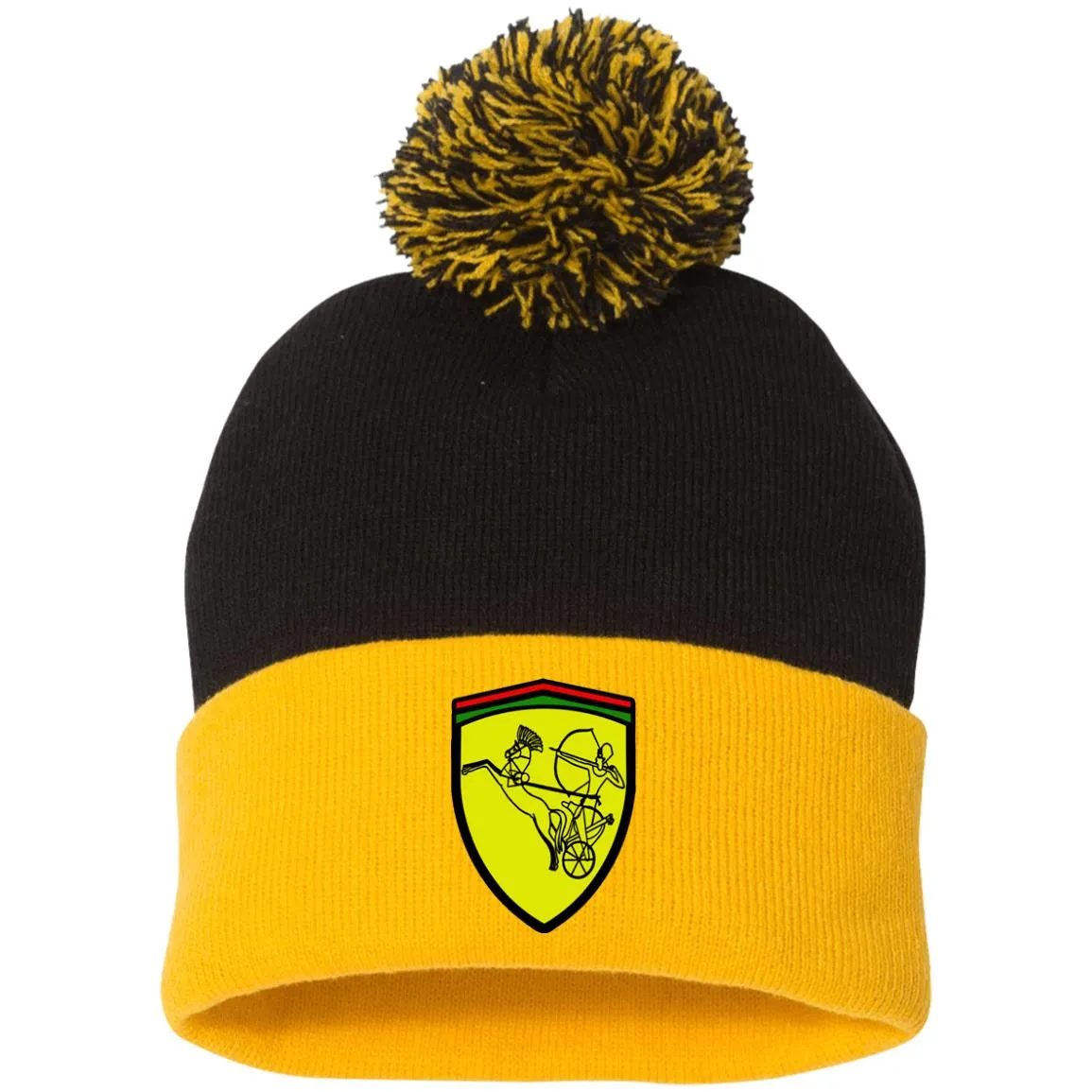 Ramses II Victory EMB Pom Pom Knit Cap