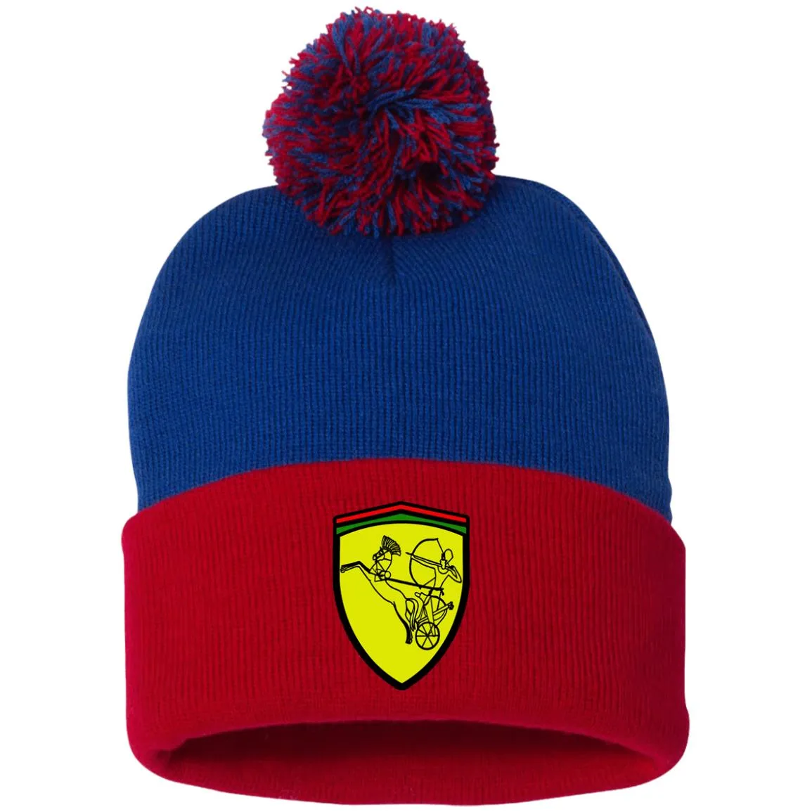 Ramses II Victory EMB Pom Pom Knit Cap