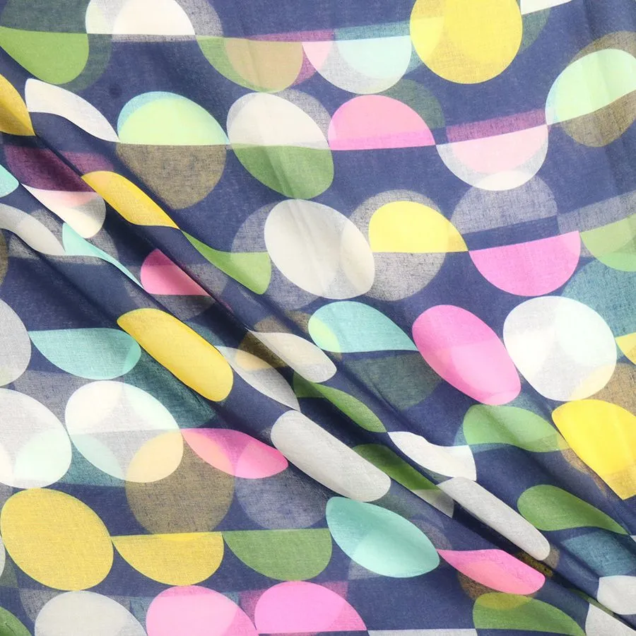 Recycled Navy Geo Scarf